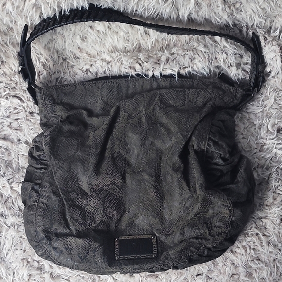 Diane Von Furstenberg Black Gray Snake Print Leather Sophie Day Bag - Picture 1 of 8